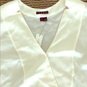 NWT winter white theory blouse